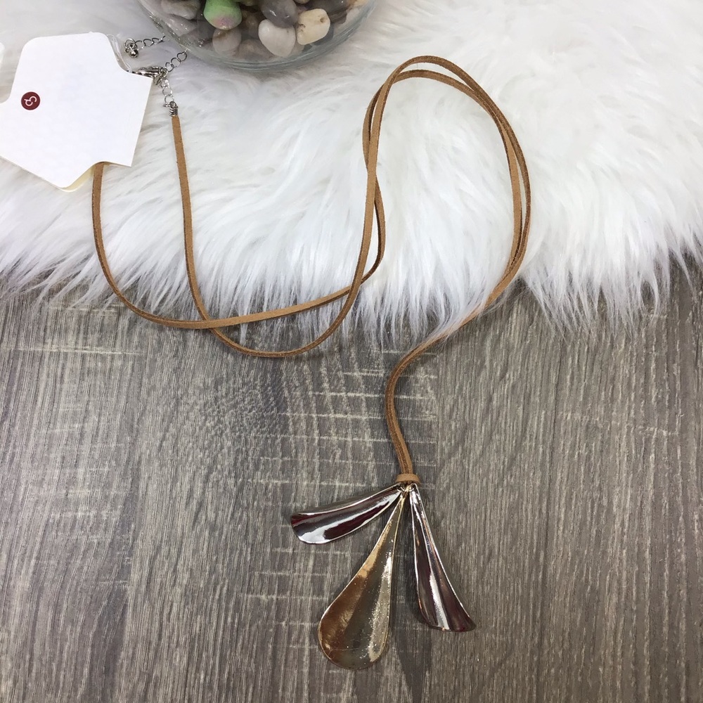 Long Dangle Metal Tulip Necklace Dressbarn